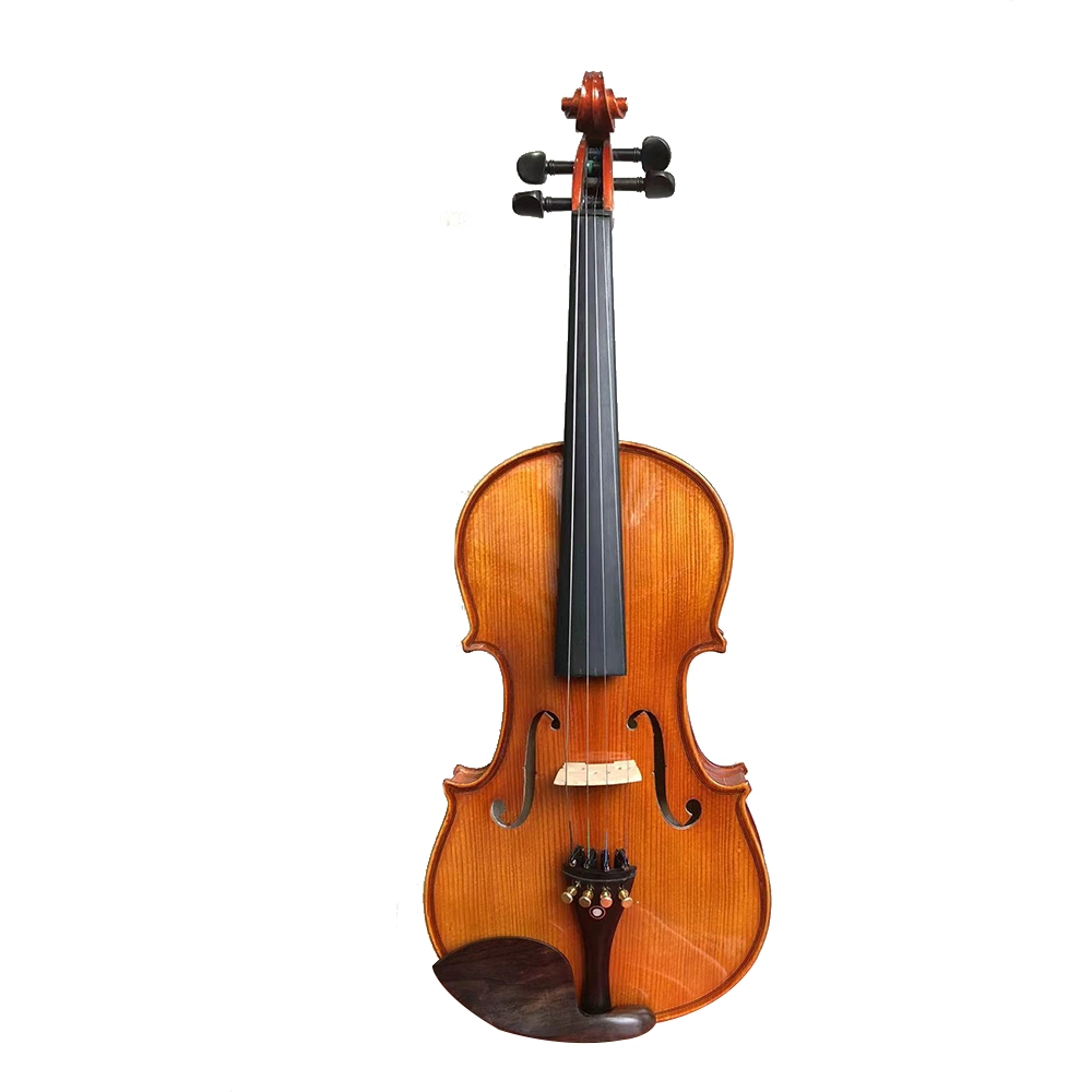 Professional Chinese Factory Handmade Antique Glossy and Matte Flame Violin