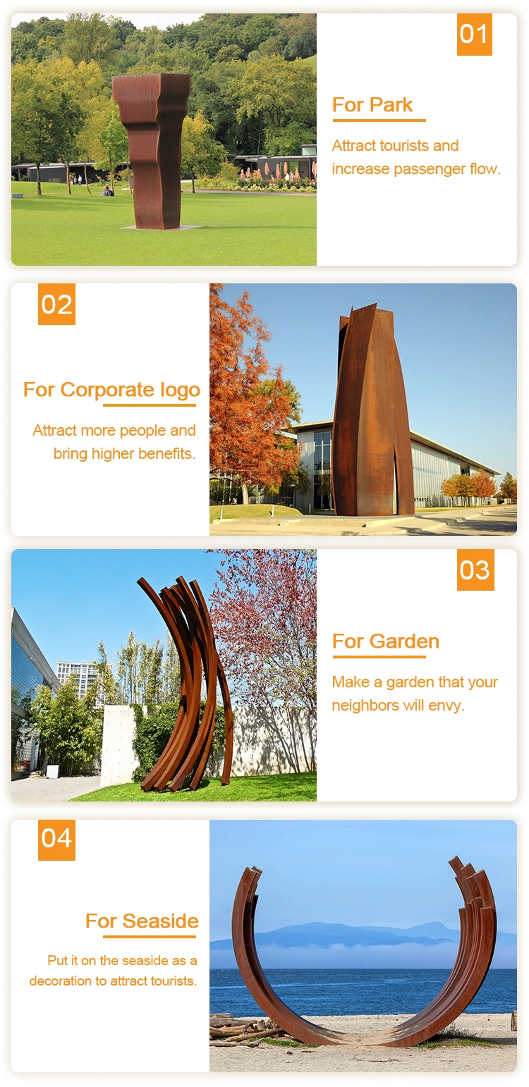 Outdoor Modern Decoration Corten Steel Sculpture Cello Sclpture